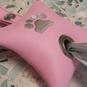 Embroidered Waste Bag Holder (brown or pink)